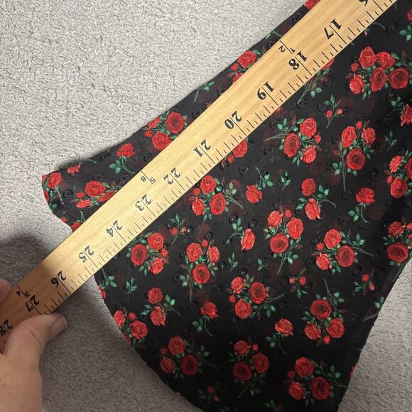 Mi Ami Francescas Top Size L Babydoll Rose Sheer Whimsigoth Dark Fairy Witchy - Picture 11 of 14